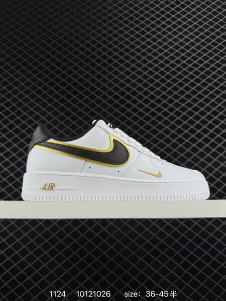 Nike Air Force 1 07 Low White Black Gold EU 36-45 lifestyle