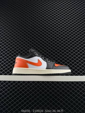 Jordan Air Jordan 1 Low Shattered Backboard Black Orange White Sail EU 36-46 Sneaker - Unisex (BS-81124)
