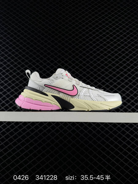 Nike V2K Run Multiple colorways Black Off-White White Light Green Black White Pink Cream Metallic Burgundy Black Grey EU 35 5-45 with half sizes one colorway available up to EU 41 lifestyle