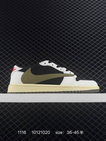 Travis Scott x Fragment x Air Jordan 1 Low Military Blue AIR JORDAN 1 Aj1 Lifestyle (BS-74184)