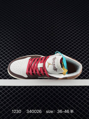 Jordan Air Jordan 1 Low CNY IQ5321-121 White Brown Red Sail Tan EU 36-46 Sneaker - Unisex (BS-79938)