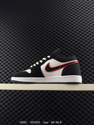 Jordan Air Jordan 1 Low White Black Red EU 36-46 Sneaker - Unisex (BS-80664)
