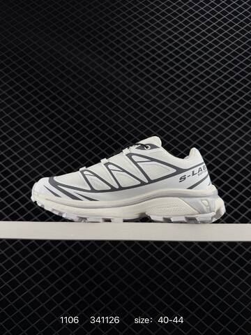 Salomon XT-6 Grey Black Off White 40-44 Trail Shoe Trail Running Sneakers - Men's (BS-85934)