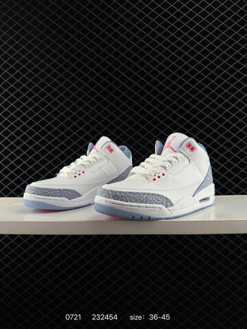 Jordan Air Jordan 3 Retro White Cobalt Bliss Pink EU 36-45 Basketball Shoe - Unisex (BS-81034)