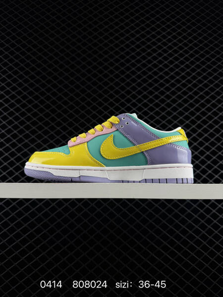 Nike Dunk Low Multi-color patent leather yellow turquoise light purple pink white EU 36-45 lifestyle
