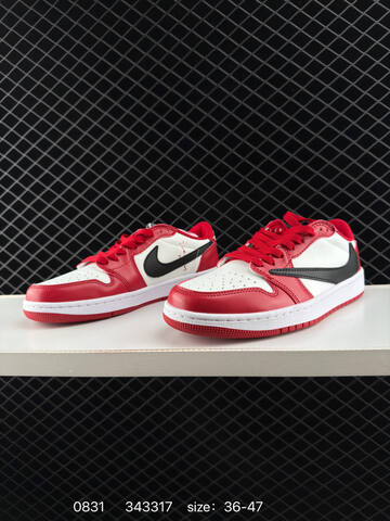 Jordan Air Jordan 1 Low Travis Scott DM7866-104 White Red Black EU 36-47 Skate Shoe - Unisex (BS-80795)