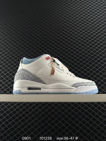 Jordan Air Jordan 3 Retro HQ0784-101 White Blue Pink EU 36-47 5 Basketball Shoe - Unisex (BS-80793)