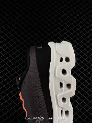On Cloudmonster 2 Dark Grey Black White Orange EU 36-45 Running Shoe Running Sneakers - Unisex (BS-85067)