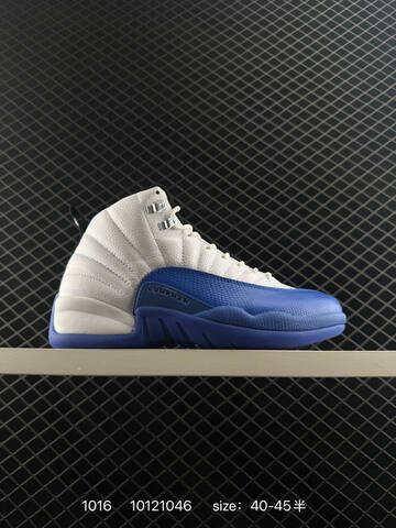 Jordan Air Jordan 12 Retro White Blue Black EU 40-45 Basketball Shoe - Men's (BS-80507)