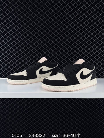 Jordan Air Jordan 1 Low Black Cream Light Pink EU 36-46 Basketball Shoe - Unisex (BS-79897)