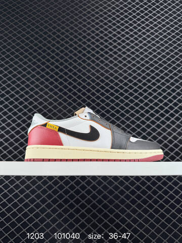Jordan Air Jordan 1 Low White Black Red Orange Cream EU 36-47 Sneaker - Unisex (BS-80121)