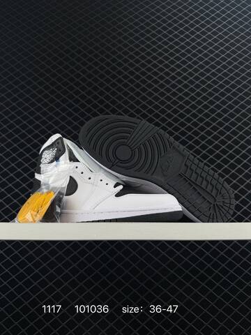 Jordan Air Jordan 1 Mid White Black Blue EU 36-47 Basketball Shoe - Unisex (BS-80253)