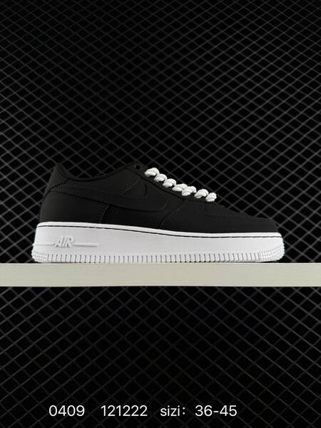 Nike Air Force 1 07 Multiple colorways all black upper with white midsole and white laces all white with cream laces black upper with white midsole and black laces EU 36-45 lifestyle