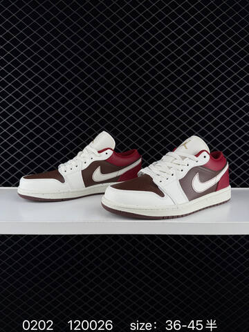 Jordan Air Jordan 1 Low White Brown Red Sail EU 36-45 Sneaker - Unisex (BS-79730)