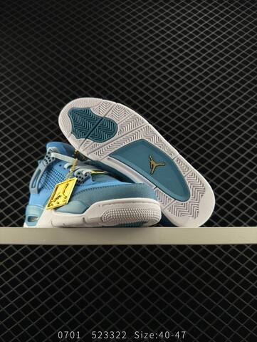 Jordan Air Jordan 4 Retro Light Blue White Gold EU 40-47 Basketball Shoe - Men's (BS-81116)