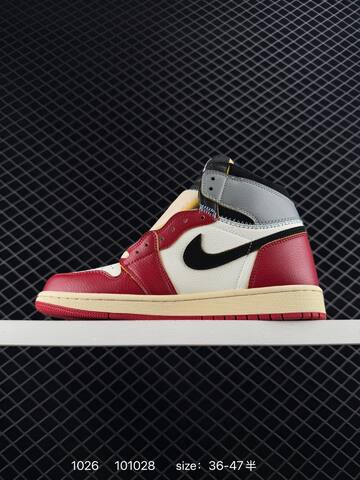 Jordan Air Jordan 1 Retro High OG NRG Union Los Angeles Red White Black Grey Cream EU 36-47 Basketball Shoe - Unisex (BS-80435)