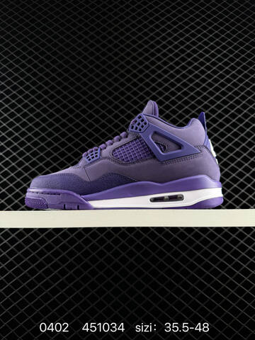 Jordan Air Jordan 4 HF4340-500 Purple White EU 35 5-48 Basketball Shoe - Unisex (BS-79565)