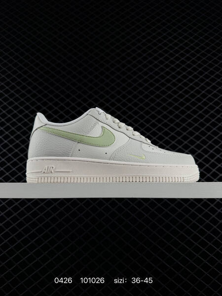 Nike Air Force 1 07 Low Multiple colorways White Navy Blue Light Grey Embroidered Silver Swoosh White Black Light Grey Light Green EU 36-45 lifestyle