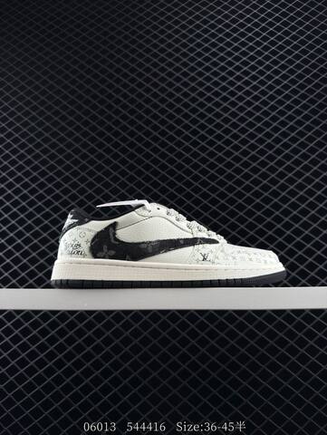 Jordan Air Jordan 1 Low Travis Scott DIY Louis Vuitton Off White Black Light Green EU 36-45 Sneaker - Unisex (BS-81211)