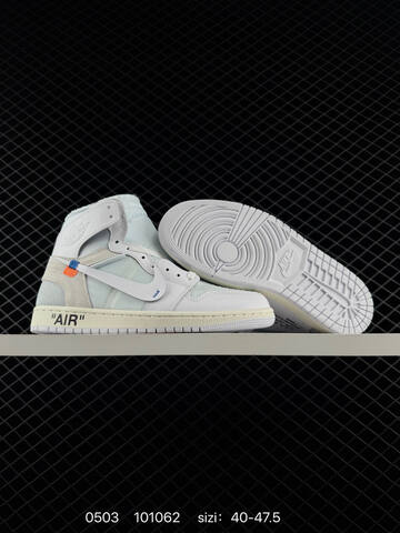 OFF-WHITE x Nike Air Jordan 1 Retro High OG UNC AIR JORDAN 1 Aj1 Lifestyle (BS-79354)