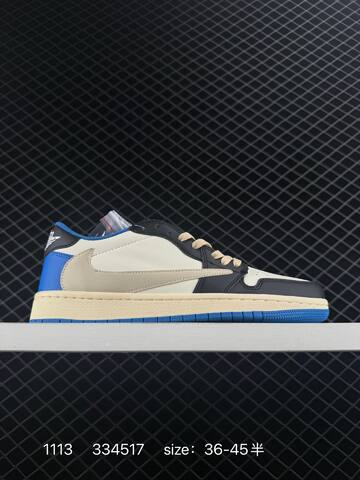 Jordan Air Jordan 1 Low OG SP Travis Scott Reverse Mocha White Brown Beige Cream Red EU 36-45 Sneaker - Unisex (BS-80287)