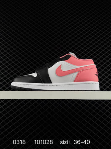 Jordan Air Jordan 1 Low Black White Pink EU 36-40 Sneaker - Unisex (BS-79647)