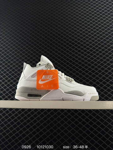Jordan Air Jordan 4 Retro CT8527-100 White Black Grey EU 36-48 Basketball Shoe - Unisex (BS-80631)