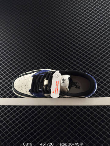 Jordan Air Jordan 1 Low Travis Scott Stussy Sail Black Blue EU 36-45 Sneaker - Unisex (BS-80874)