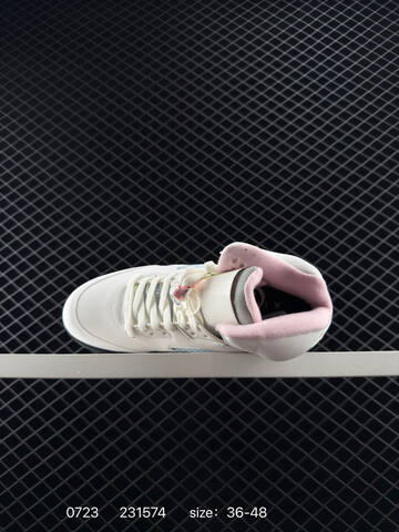 Jordan Air Jordan 5 Retro White Black Pink Light Blue EU 36-48 Basketball Shoe - Unisex (BS-81024)