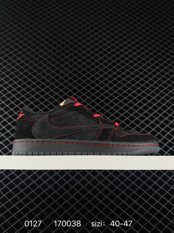Jordan Air Jordan 1 Low Black Red EU 40-47 Sneaker - Men's (BS-79753)