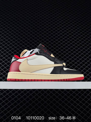Jordan Travis Scott x Air Jordan 1 Low White Black Beige Blue Brown EU 36-46 Sneaker - Unisex (BS-79911)