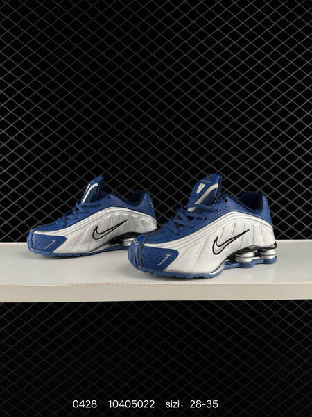 Nike Shox R4 TD Blue Silver Black 28-35 running lifestyle