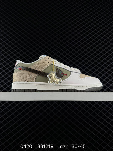 Nike SB Dunk Low IQ1118-220 CNY Pegasus Pack White olive green khaki dark brown with red accents EU 36-45 skate lifestyle