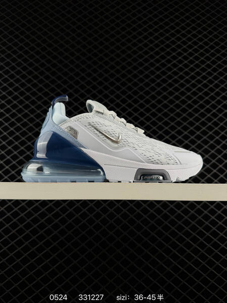 Nike Air Max 270 Flyknit light grey white navy blue silver EU 36-45 running
