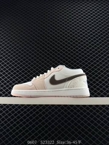 Jordan Air Jordan 1 Low IB8859-101 White Light Pink Brown Cream EU 36-45 Sneaker - Unisex (BS-81249)
