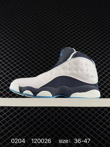 Jordan Air Jordan 13 414571 104 White Dark Navy Blue Light Blue EU 36-47 Basketball Shoe - Unisex (BS-79719)