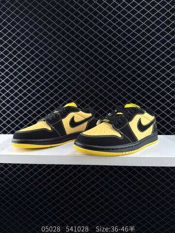 Jordan Air Jordan 1 Low IB8836 007 Black Yellow Grey EU 36-46 Sneaker - Unisex (BS-81289)