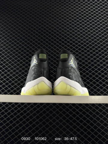 Jordan Air Jordan 11 Black White Neon Yellow EU 36-47 5 Basketball Shoe - Unisex (BS-80598)