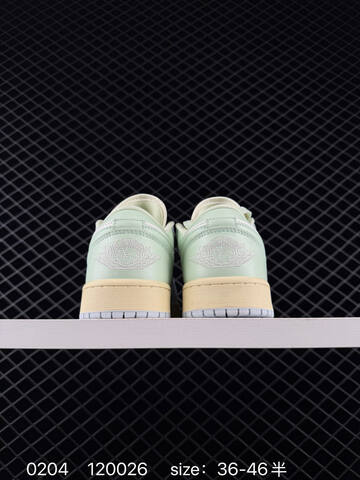 Jordan Air Jordan 1 Low White Light Blue Light Green Cream EU 36-46 Sneaker - Unisex (BS-79718)