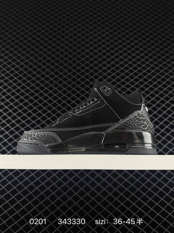 Jordan Air Jordan 3 Retro Black White EU 36-45 Basketball Shoe - Unisex (BS-79734)