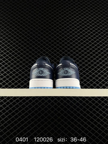 Jordan Air Jordan 1 Low White Navy Blue Light Blue EU 36-46 Sneaker - Unisex (BS-79567)