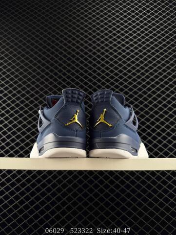 Jordan Air Jordan 4 Retro Navy Blue White Gold EU 40-47 Basketball Shoe - Men's (BS-81127)
