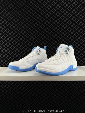 Jordan Air Jordan 12 Retro Melo White University Blue EU 40-47 Basketball Shoe - Men's (BS-81297)