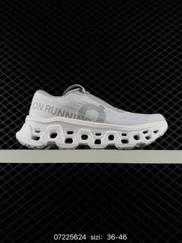 On Cloudmonster Light Grey White EU 36-46 Running Shoe Running Sneakers - Unisex (BS-85005)