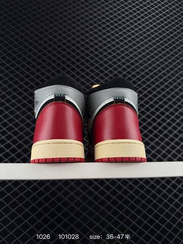 Jordan Air Jordan 1 Retro High OG NRG Union Los Angeles Red White Black Grey Cream EU 36-47 Basketball Shoe - Unisex (BS-80435)
