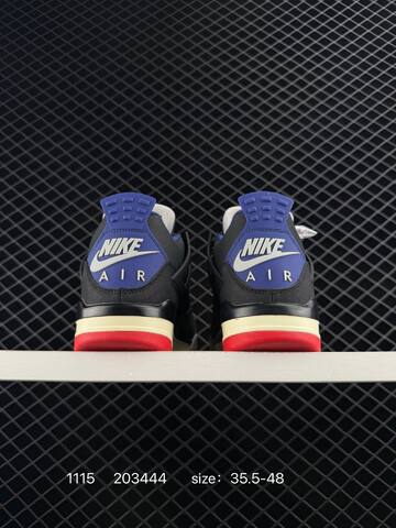 Jordan Air Jordan 4 Retro Black Blue Red Cream White EU 35 5-48 Basketball Shoe - Unisex (BS-80268)