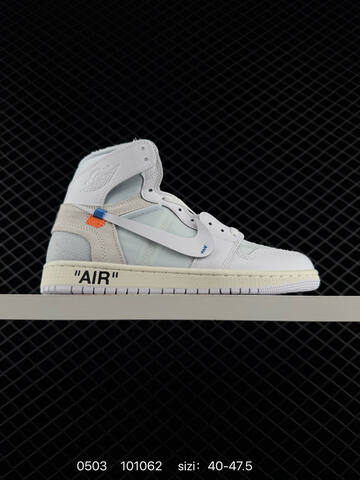 OFF-WHITE x Nike Air Jordan 1 Retro High OG UNC AIR JORDAN 1 Aj1 Lifestyle (BS-79354)