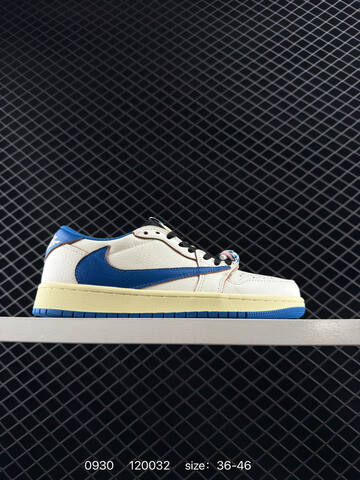 Jordan Air Jordan 1 Low OG SP Military Blue White Blue Cream Black Brown EU 36-46 Sneaker - Unisex (BS-80600)