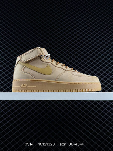 Nike Air Force 1 07 Mid wheat tan gold brown EU 36-45 lifestyle