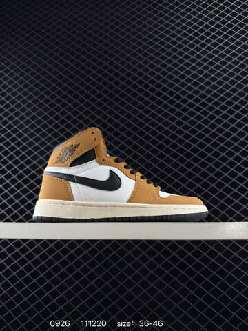 Jordan Air Jordan 1 Mid Black Yellow White Brown EU 36-46 Basketball Shoe - Unisex (BS-80626)